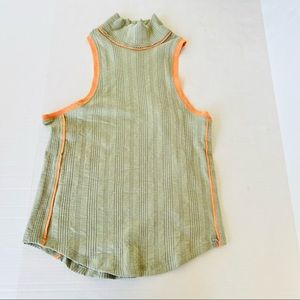 Free People We The Free Olive Turtleneck Sleeveless Knit Tank Top Women Size: L